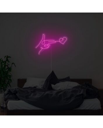 Hand Shoot Neon Sign