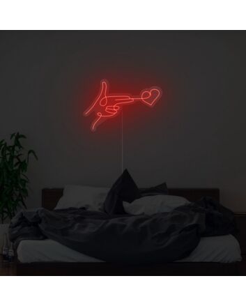 Hand Shoot Neon Sign