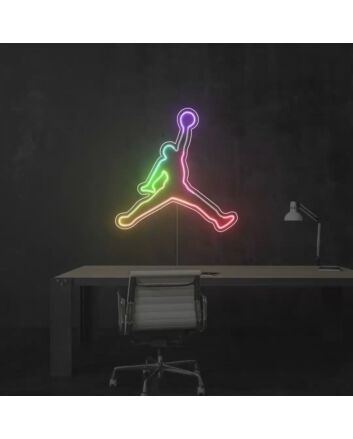 Jumpman Colorful Neon Sign