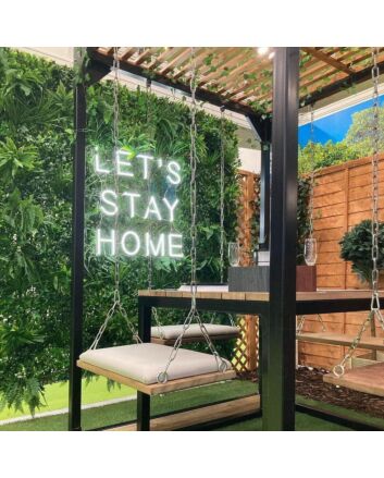 Lets Stay Home Neon Sign