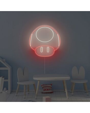 Mario Mushroom Neon Sign