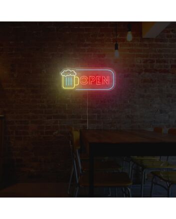 Open Neon Sign