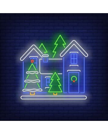Christmas House Neon Sign