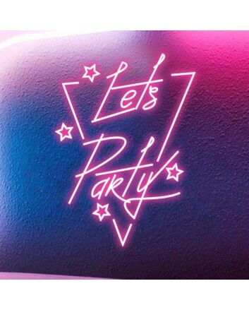 Lets Party in Triangle Neon Sign