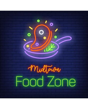 Midtown Food Zone Neon Sign