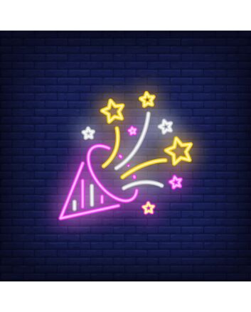 Party Hat Neon Sign
