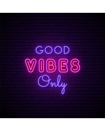 Pink and Purple Good Vibes Only Neon Sign