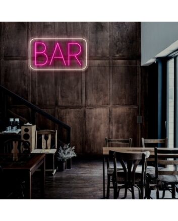 Bar With Frame Neon Sign
