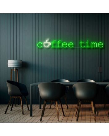 Coffee Time With Cup V2 Neon Sign