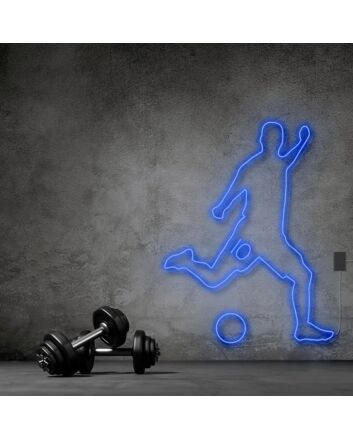 Footballer With Ball Neon Sign