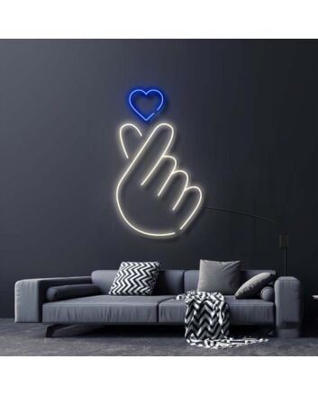 Hand Heart Korean Style Neon Sign