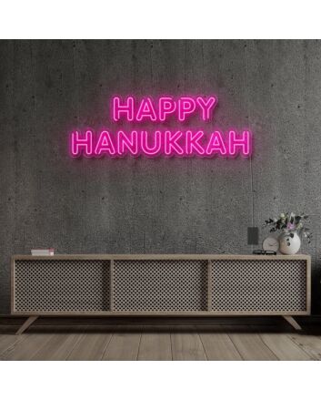 Happy Hanukkah Neon Sign
