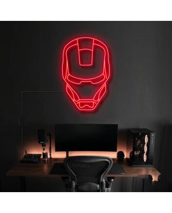Iron Man Face Neon Sign