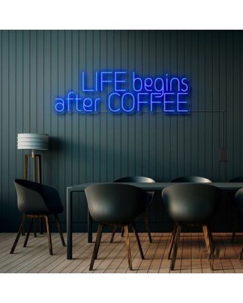 Life Begins After Coffee Neon Sign