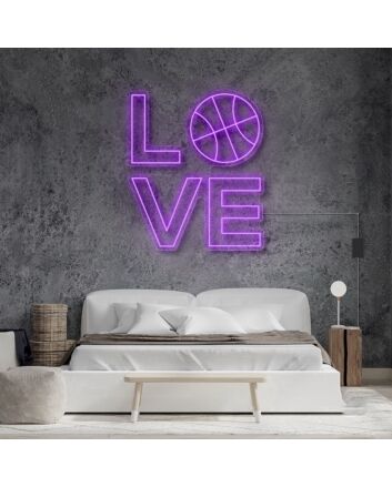 Love With Basketball At O Neon Sign