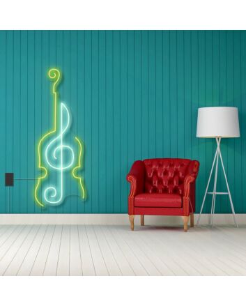 Treble Clef In Instrument Neon Sign