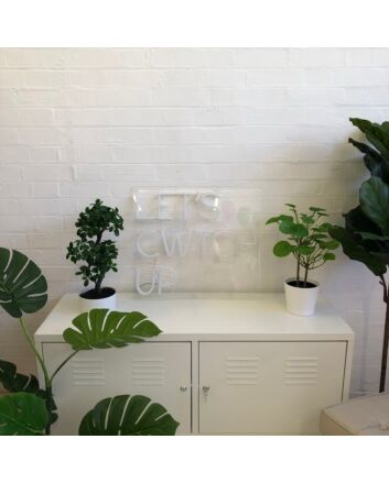 Lets Cwtch Up Neon Sign