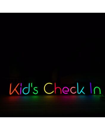 Kids Check In Neon Sign