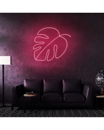 Monstera Leaf Neon Sign