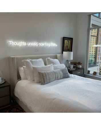Thoughts Unsaid Now Forgotten Neon Sign