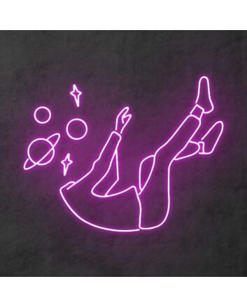 &#39;Space Falling&#39; Neon Sign