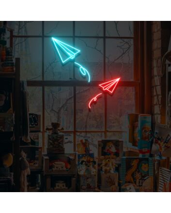 Paper Air Plane Neon Sign Lights Night Lamp Led Neon Sign Light For Home Party