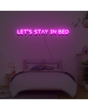 Lets Stay In Bed Neon Sign Lights Night Lamp Led Neon Sign Light For Home Party