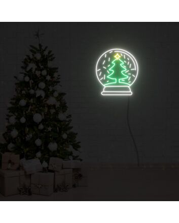 Merry Christmas Snowglobe Neon Sign Lights Night Lamp Led Neon Sign Light For Home Party