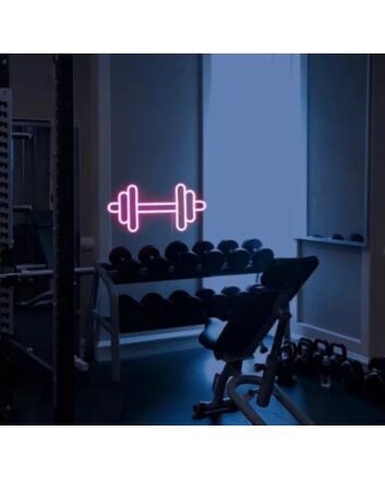 Neon Barbell Or Dumbbell Neon Sign For Gym Wall Hanging