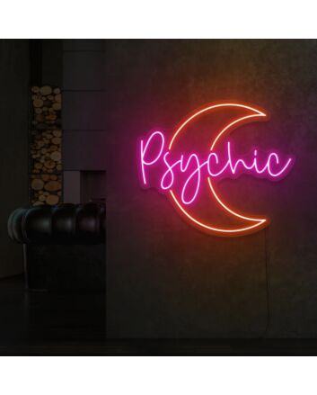 Psychic Moon Neon Sign For Bedroom Kids Room And Parties