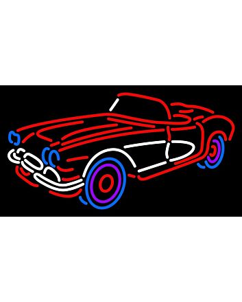 Classic Neon Car Signs Red Purple White And Blue Neon Signs