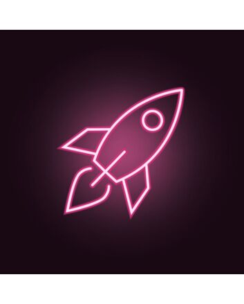 Led Neon Rocket Sign Room Party Decoration