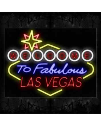 Neon Signs Las Vegas With Star Design And Border Led Neon Lights