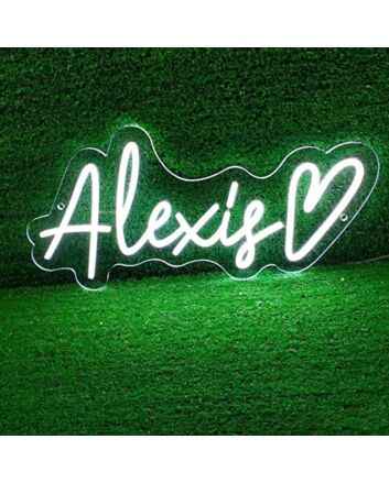 Alexis Neon Name Signs White Neon Lights For Festival Gift Party Bar