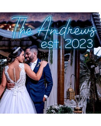 The Andrews Neon Name Signs Blue Neon Sign