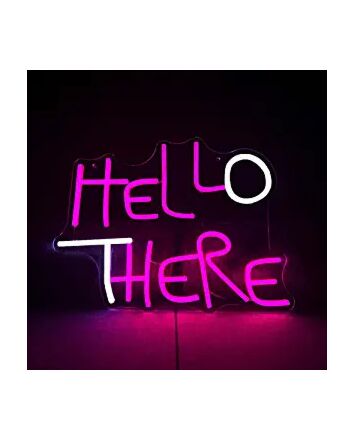 Hello There Neon Sign For Wall Decor Hell Here Reusable Letter Neon Sign