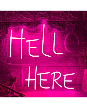 Hello There Neon Sign And Hell Here Neon Sign For Wall Decor Pink Neon Sign