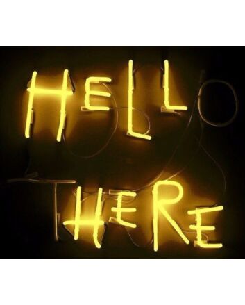 Hell Here Neon Sign Yellow Neon Light Hello There Neon Sign Wall Decoration