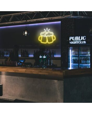 Cheers Beer Neon Sign Gold Led Neon Light