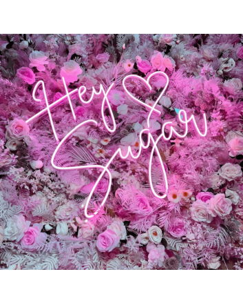 Hey Sugar Neon Sign Sweeten Up Your Space with Retro Charm