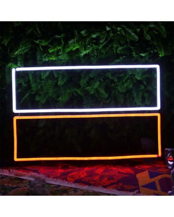 Double Rectangles Neon Sign