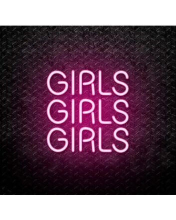Girls Girls Girls Neon Sign Wall Art