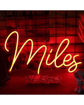 Miles Neon Sign