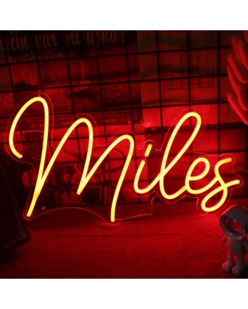 Miles Neon Sign