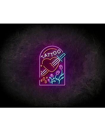 LED Neon Sign Tattoo Heart