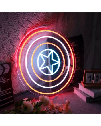 Captain American Shield Neon Sign