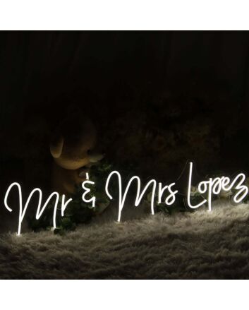 Mr And Mrs Lovers Neon Sign