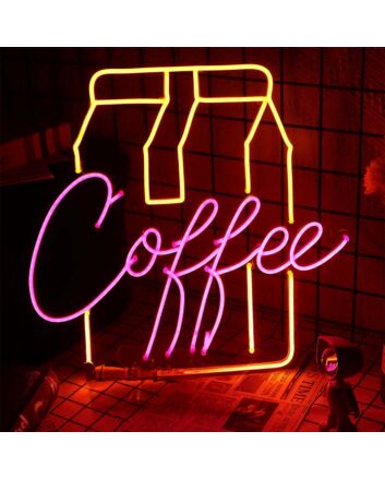 Coffee Milk Carton Neon Sign