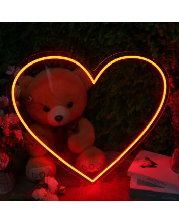 Red Love heart Neon Sign