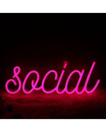Social Neon Sign